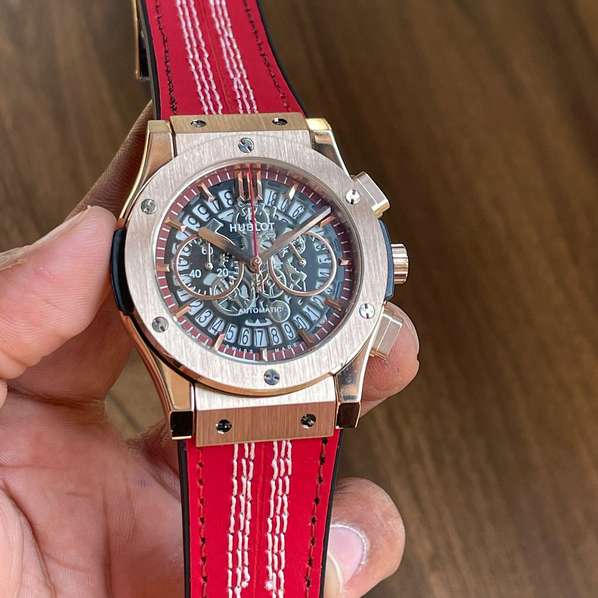 Hublot Big Bang Slim World Cup Edition Leather strap watch for men's