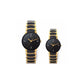 Rado centrix black gold chain couple watches