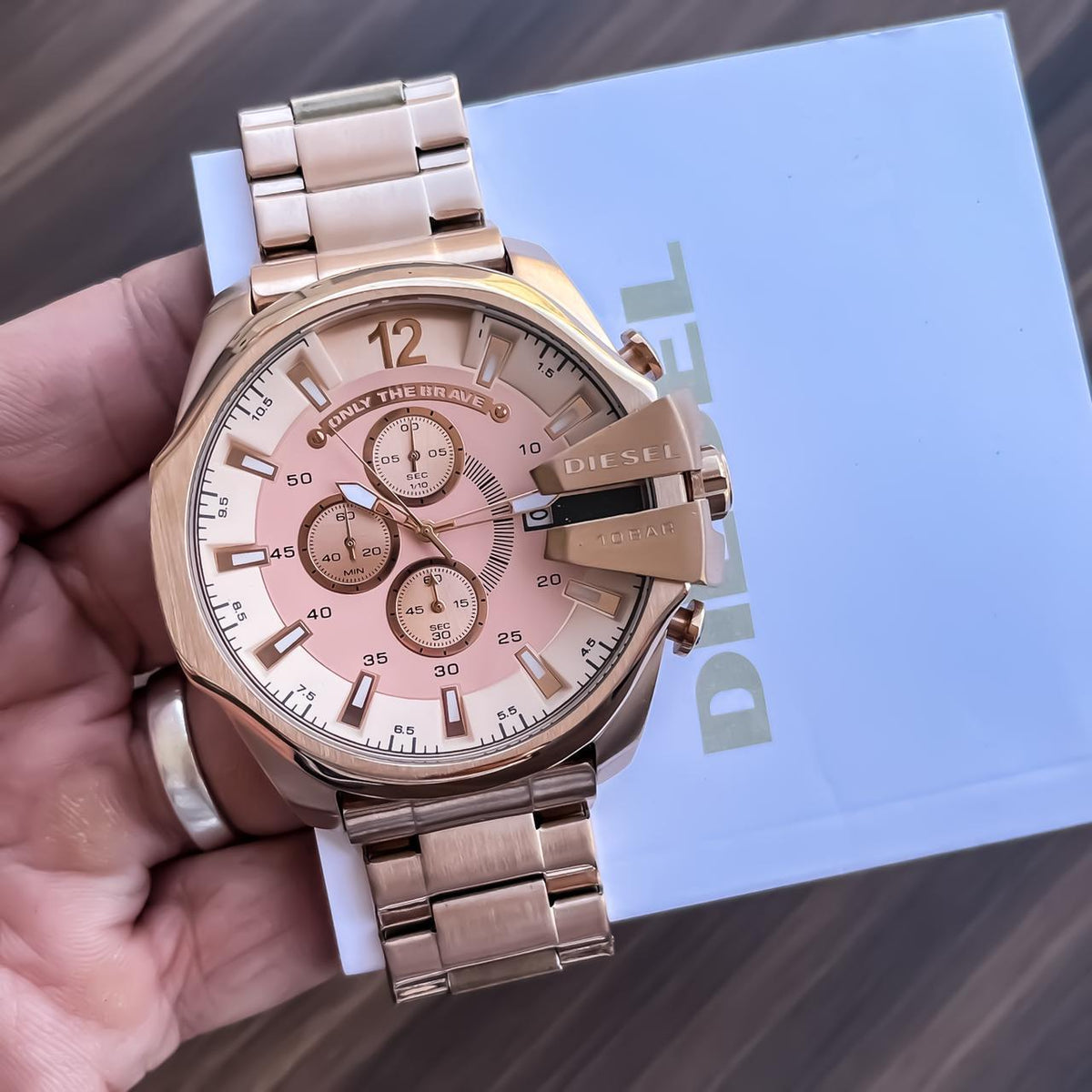 Diesel 10 Bar chronograph Rose Gold Men's Analog Watch
