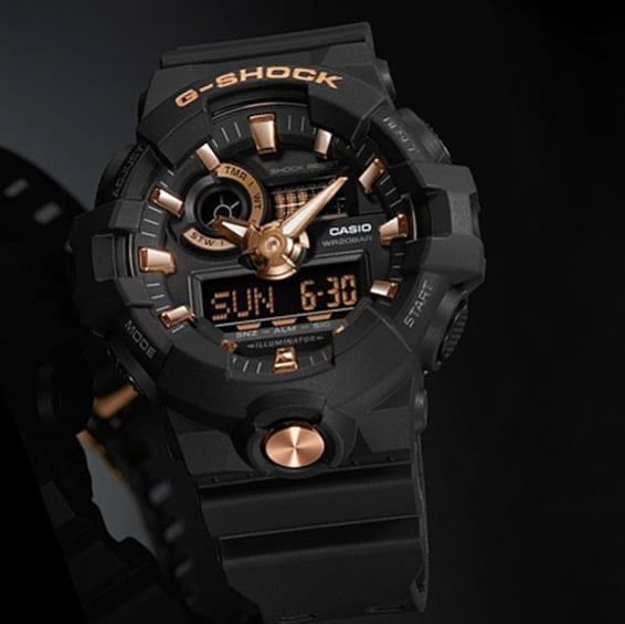 G shock GA 110 black dial men's analog and digital watch
