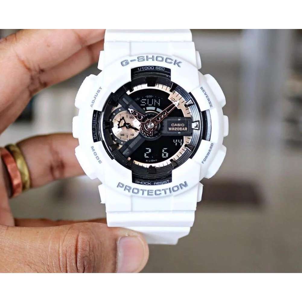 G Shock White GA 110 White belt watch
