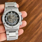 Hublot classic fusion silver matte men's stainless steel watch