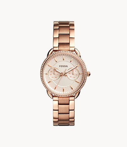 Fossil Tailor multifunction ES4264 Rose Gold Dial Women's watch
