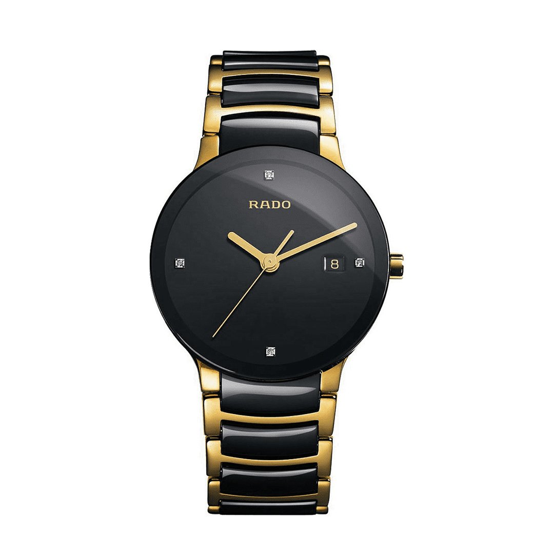Rado centrix jublie collection black dial ceramic watch