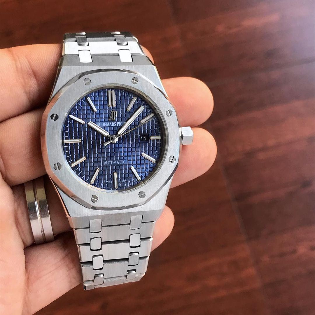 Audemars Piguet Blue dial stainless steel men's watch