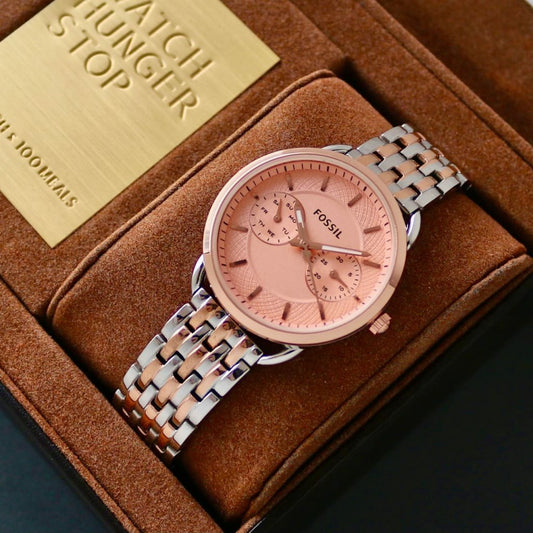 Fossil Tailor multifunction Rose Gold women's watch