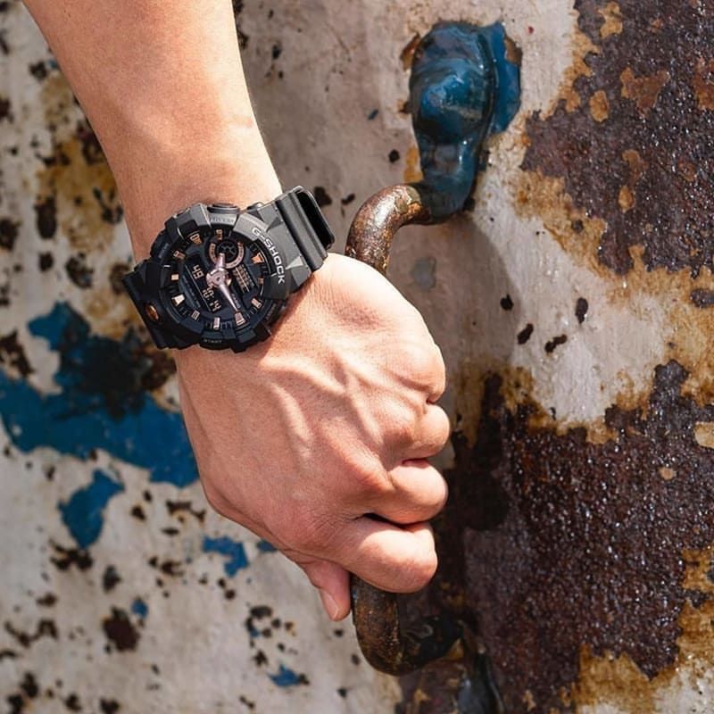 G shock GA 110 black dial men's analog and digital watch