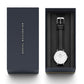 Daniel Wellington black leather belt and white dial for ladies