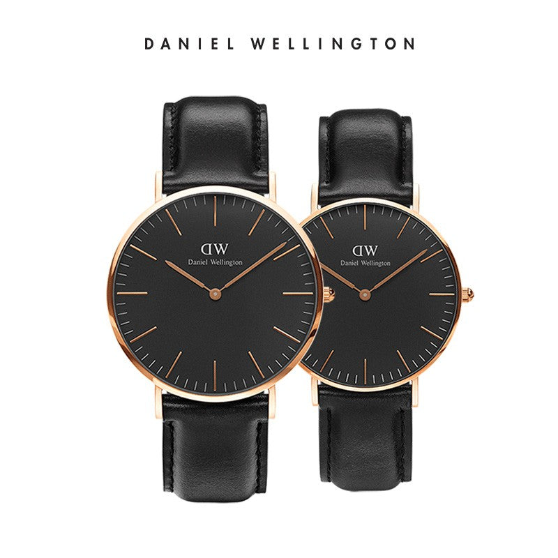 Daniel Wellington black belts couple watches
