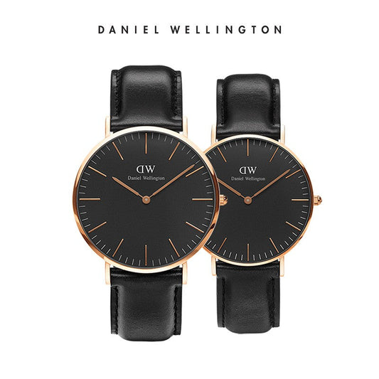 Daniel Wellington black belts couple watches