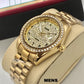 Rolex Daytona gold dial diamond watch for men's