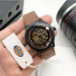 Fossil Open heart automatic Black dial pure leather belt watch