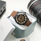 Fossil Open heart automatic Black dial pure leather belt watch