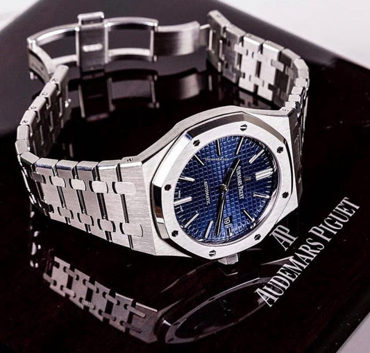 Audemars Piguet Blue dial stainless steel men's watch