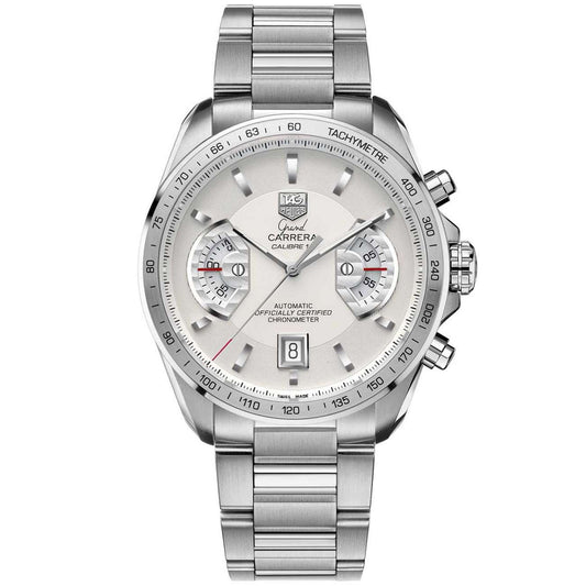 TAG HEUER CARRERA WHITE DIAL STAINLESS MEN'S WATCH