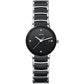 Rado Centrix black silver chain couple watches