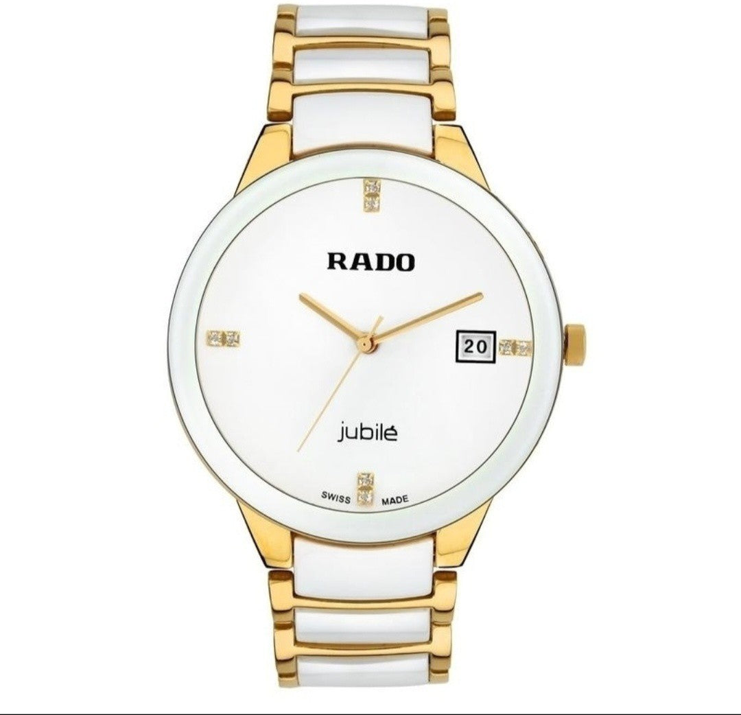 Rado Centrix Jublie collection White Ceramic Dial men's Analog Watch