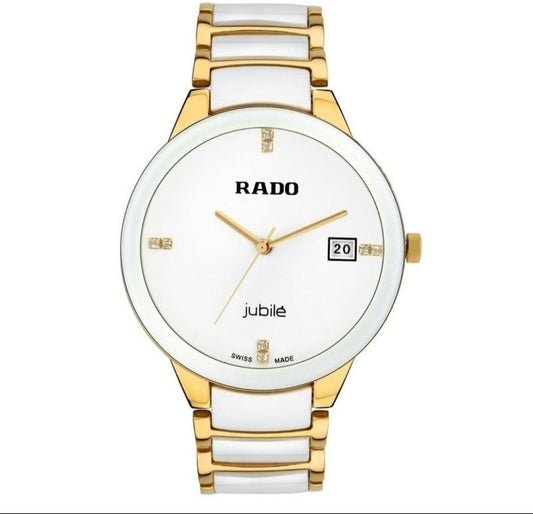 Rado Centrix Jublie collection White Ceramic Dial men's Analog Watch