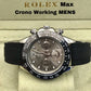 Rolex Cosmograph Daytona Black silicon belt men's watch