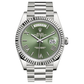 Rolex Daytona Automatic Green dial with silver chain men's watch