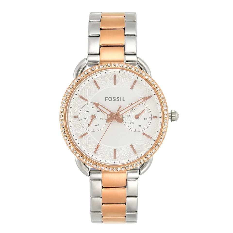Fossil Tailor multifunction white dial women's watch