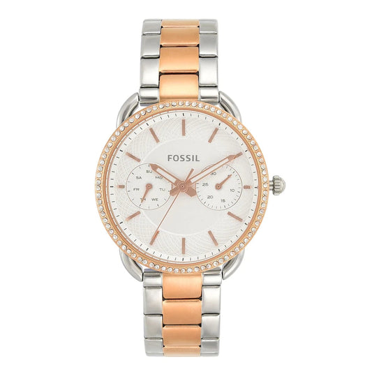 Fossil Tailor multifunction white dial women's watch