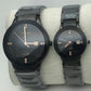 Rado centrix black chain couple watches