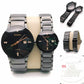Rado centrix black chain couple watches