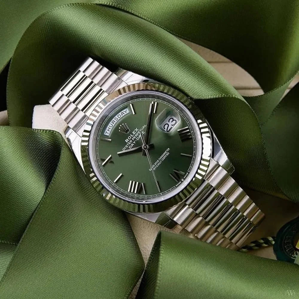 Imported Rolex Day-Date Green Dial Automatic Watch