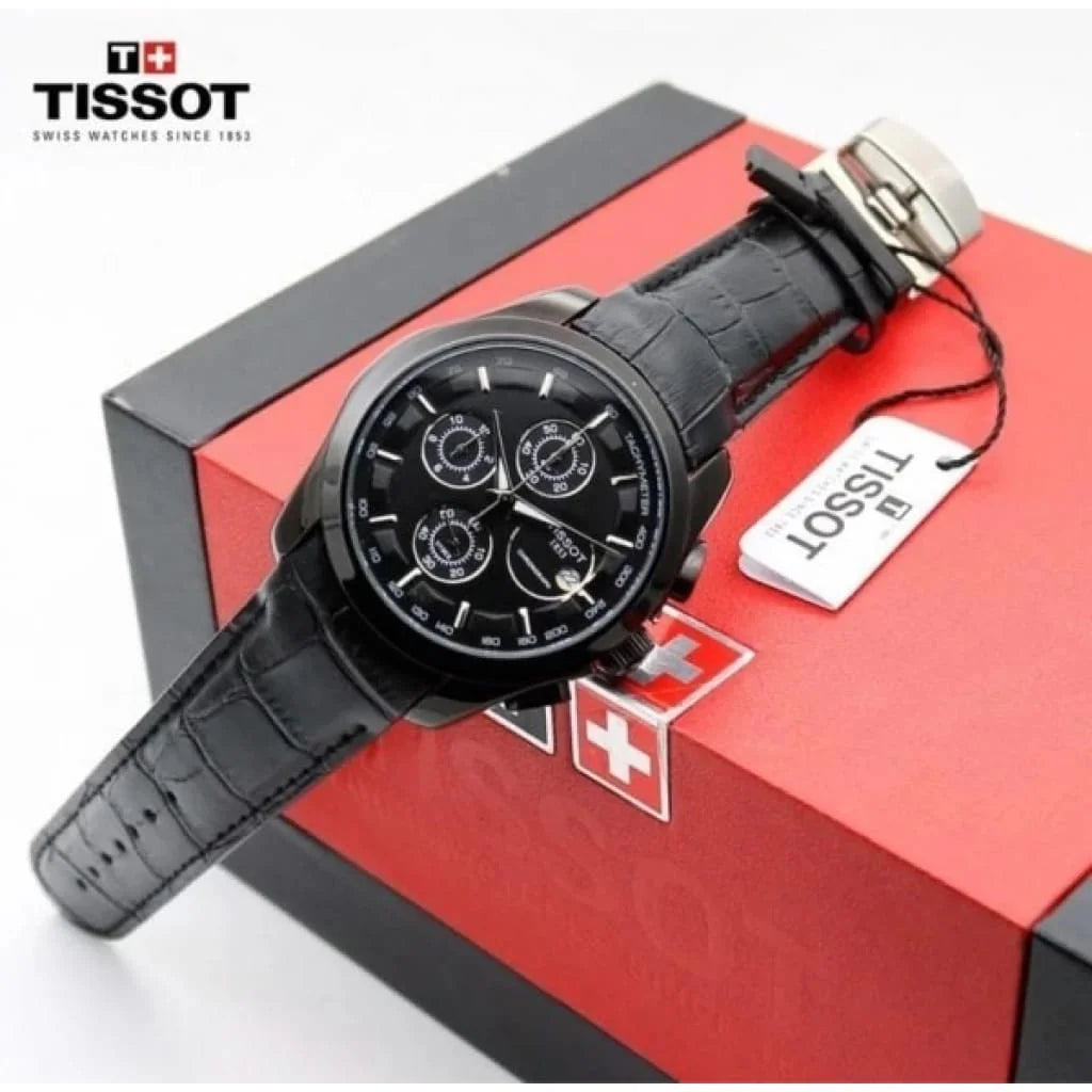 Tissot 1853 Couturier Full Black Dial chronograph watch