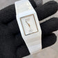 Rado Square Silver White Dial Ciramic Belt Men's Watch
