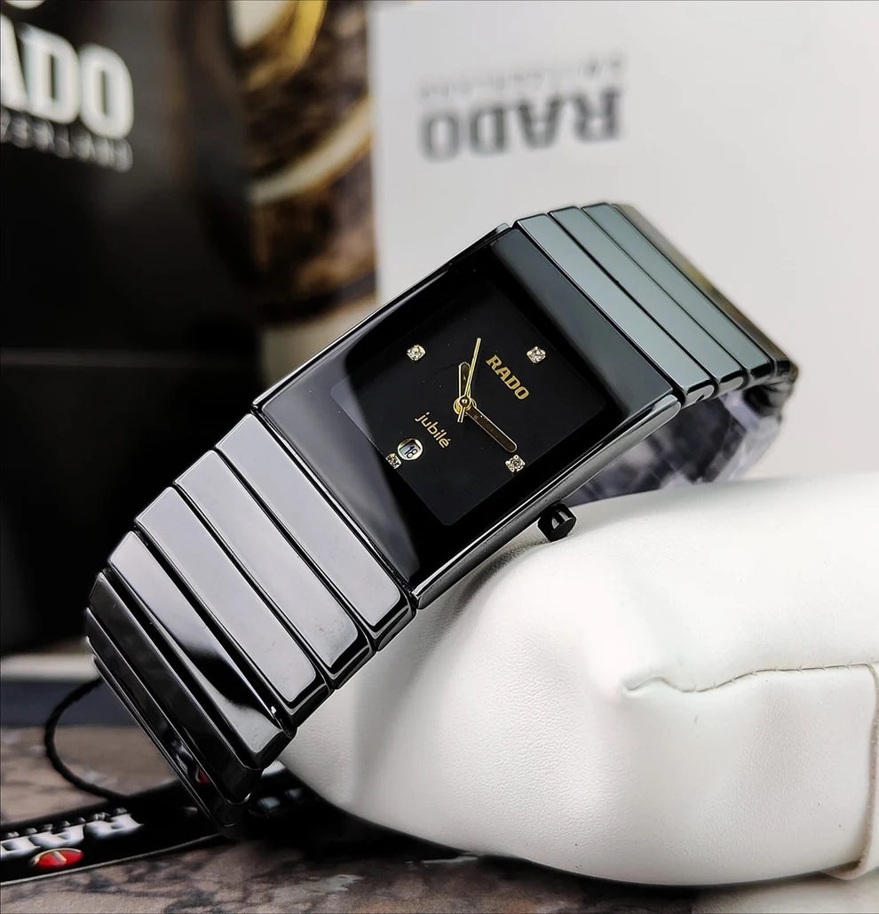 Rado Black Dial Watch For Men's