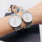 Daniel Wellington silver chain couple watches
