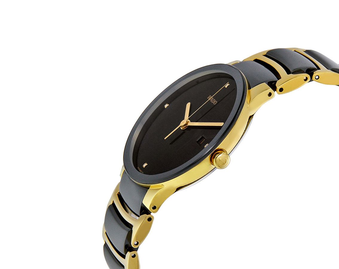 Rado centrix jublie collection black dial ceramic watch