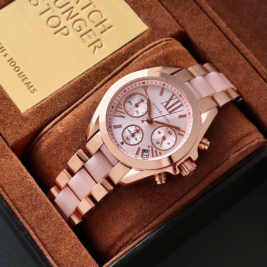 Michael Kors Rose Gold Dial Women's analog watch