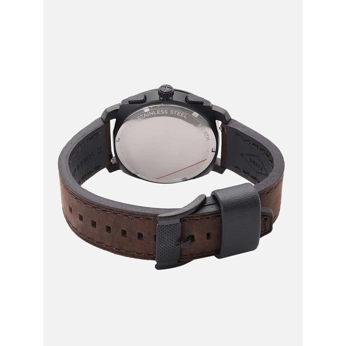Fossil chronograph Black Dial pure leather men's Analog Watch FS4656