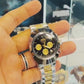 Rado Diastar Black Gold Dial Chronograph Steel High Quality Watch For Men's