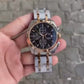 Tissot black dial stainless steel men's watch