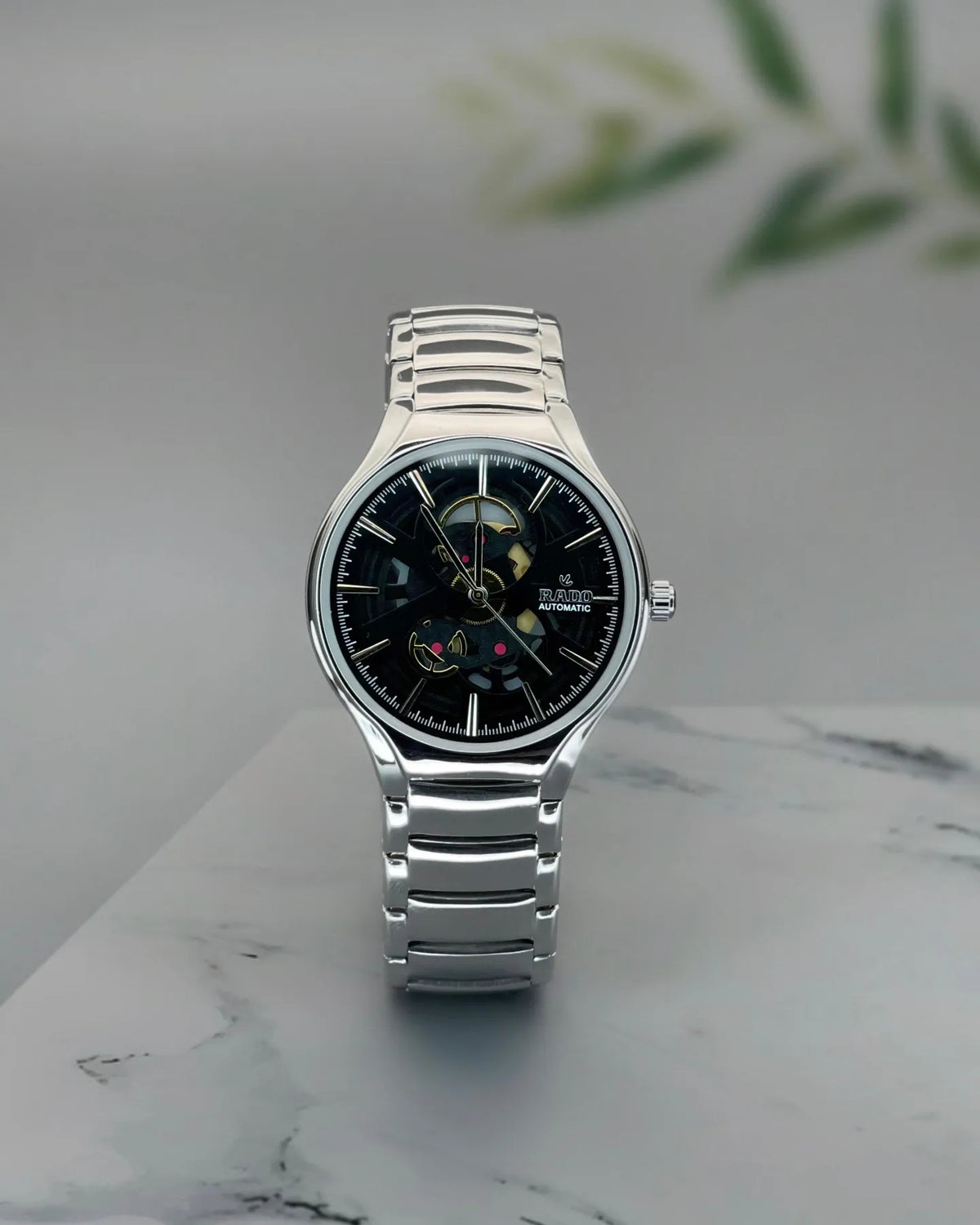 IMPORTED RADO TRUE ROUND AUTOMATIC OPEN HEART – SILVER BLACK